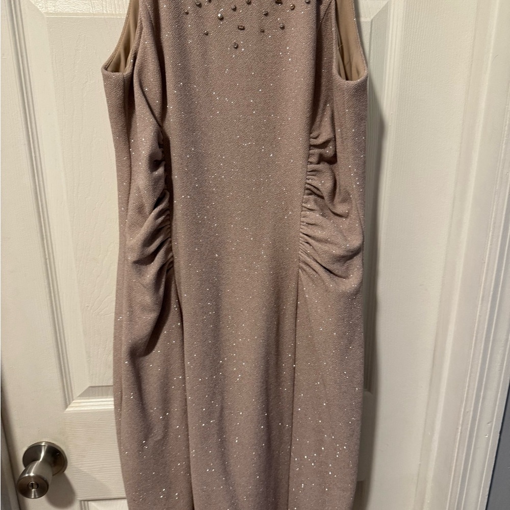 Vince Camuto Sparkling Beige Mini Dress